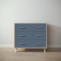 New York Single Dresser in Ash / Navy finish