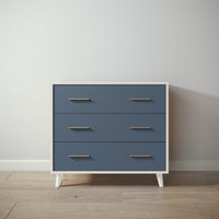 New York Single Dresser in Bianco Satinato / Navy finish