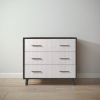 New York Single Dresser in Peppercorn / Washed White finish