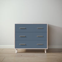 New York Single Dresser in Washed White / Navy finish
