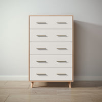 New York Tall Chest in Albero Puro / Bianco Satinato finish