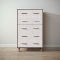 New York Tall Chest in Aqua Grey / Washed White finish