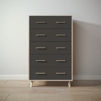 New York Tall Chest in Ash / Peppercorn finish