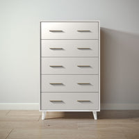 New York Tall Chest in Bianco Satinato / Bianco Satinato finish