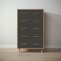 New York Tall Chest in Harvest / Peppercorn finish
