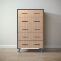 New York Tall Chest in Navy / Albero Puro finish