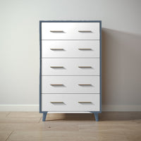 New York Tall Chest in Navy / Solid White finish
