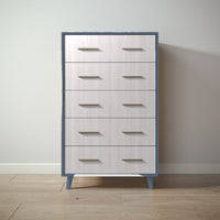 New York Tall Chest in Navy / Washed White finish