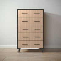 New York Tall Chest in Peppercorn / Albero Puro finish