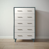 New York Tall Chest in Rosemary / Bianco Satinato finish