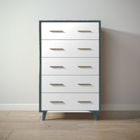 New York Tall Chest in Rosemary / Solid White finish
