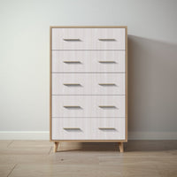 New York Tall Chest in Sandstone / Washed White finish