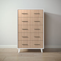 New York Tall Chest in Solid White / Albero Puro finish