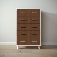 New York Tall Chest in Washed White / Nocello finish