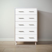 New York Tall Chest in Washed White / Solid White finish