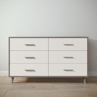 New York Double Dresser in Aqua Grey / Bianco Satinato finish