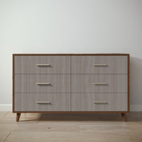 New York Double Dresser in Nocello / Aqua Grey finish