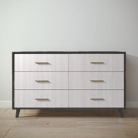 New York Double Dresser in Peppercorn / Washed White finish