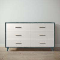 New York Double Dresser in Rosemary / Bianco Satinato finish