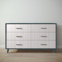 New York Double Dresser in Rosemary / Washed White finish