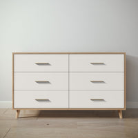 New York Double Dresser in Sandstone / Bianco Satinato finish