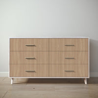 New York Double Dresser in Washed White / Harvest finish