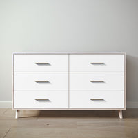 New York Double Dresser in Washed White / Solid White finish