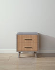 New York Nightstand in Aqua Grey / Bruno Antico finish