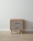 New York Nightstand in Bruno Antico / Aqua Grey finish