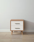 New York Nightstand in Bruno Antico / Bianco Satinato finish