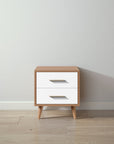 New York Nightstand in Bruno Antico / Solid White finish