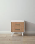 New York Nightstand in Bianco Satinato / Bruno Antico finish
