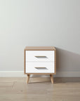 New York Nightstand in Harvest / Solid White finish