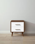 New York Nightstand in Nocello / Solid White finish