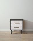 New York Nightstand in Peppercorn / Washed White finish