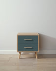 New York Nightstand in Sandstone / Rosemary finish