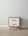 New York Nightstand in Sandstone / Washed White finish