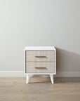 New York Nightstand in Solid White / Ash finish