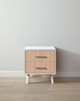 New York Nightstand in Washed White / Albero Puro finish