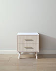 New York Nightstand in Washed White / Ash finish