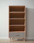 New York Bookcase in Albero Puro / Aqua Grey finish