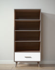 New York Bookcase in Aqua Grey / Solid White finish
