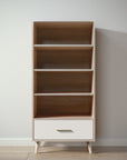 New York Bookcase in Ash / Bianco Satinato finish