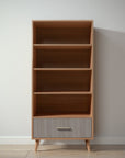 New York Bookcase in Bruno Antico / Aqua Grey finish
