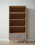 New York Bookcase in Harvest / Aqua Grey finish