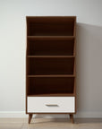 New York Bookcase in Nocello / Bianco Satinato finish