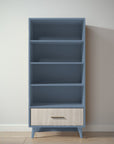 New York Bookcase in Navy / Ash finish