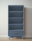 New York Bookcase in Navy / Navy finish