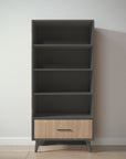New York Bookcase in Peppercorn / Harvest finish