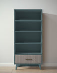 New York Bookcase in Rosemary / Aqua Grey finish